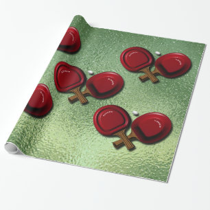 Papier Cadeau Palette drôle de ping-pong de ping-pong avec la
