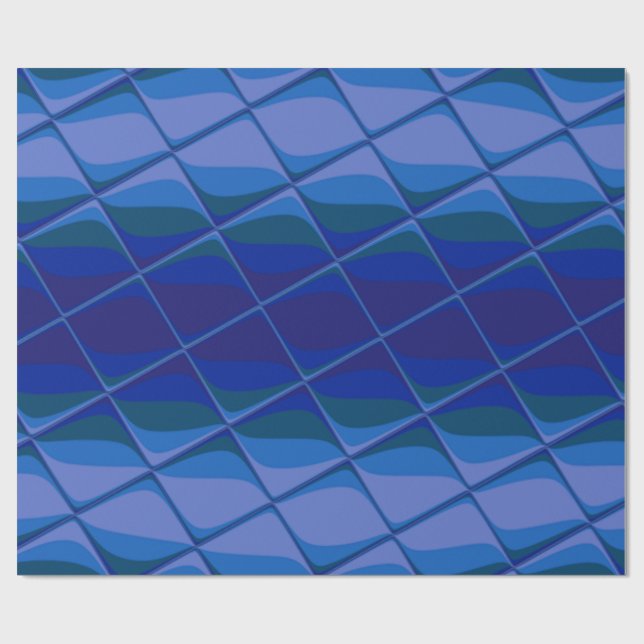 Papier Cadeau palette indigo (Plat)