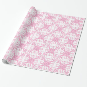 Papier Cadeau Pâlissez - le motif floral de damassé rose