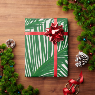 Papier Cadeau Palm vert moderne