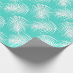 Papier Cadeau Palmier Tropical Motif Toute Occasion<br><div class="desc">Un design de papier d'emballage gai qui fera ressortir votre cadeau parmi d'autres, ce design est composé d'un motif de branches de palmier blanc sur un arrière - plan turquoise et lumineux. Vous pouvez changer la couleur de l'arrière - plan en n'importe quelle autre couleur en cliquant sur le bouton...</div>
