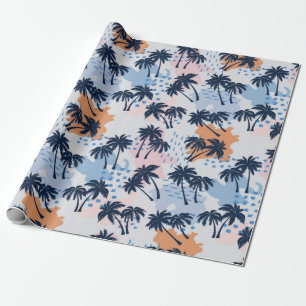 Papier Cadeau Palmiers d'été sans soudure motif, cocotier palmie