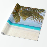 Palmiers sur la plage Mer Bleue & Ciel