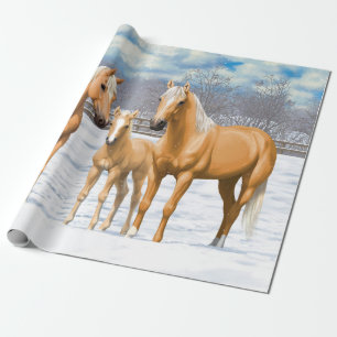 Papier Cadeau Palomino Quarter Horses