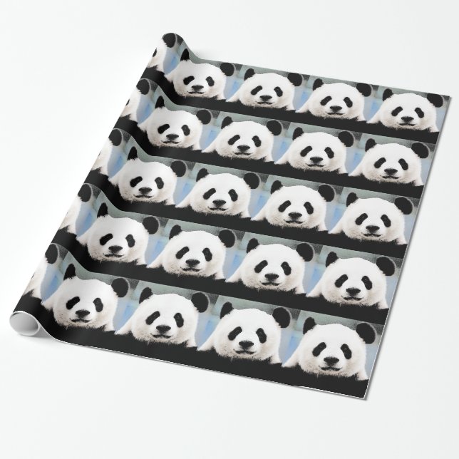 Papier Cadeau Panda (Déroulé)