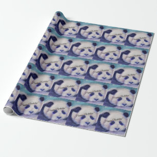 Papier Cadeau Panda de joyeux anniversaire