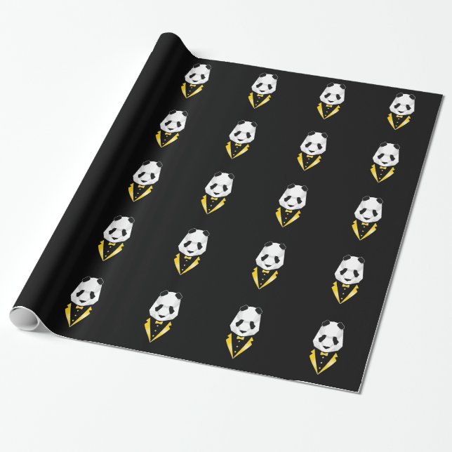 Papier Cadeau Panda de luxe (Déroulé)