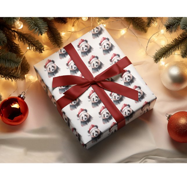 Papier Cadeau Panda de Noël (Créateur téléchargé)