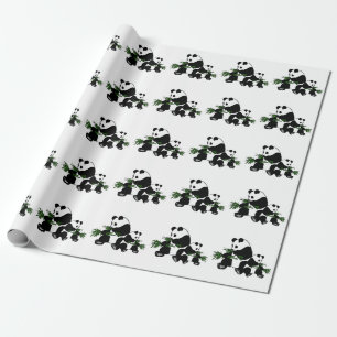 Papier Cadeau Panda en pleine croissance