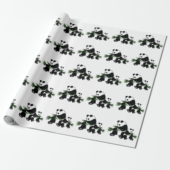Papier Cadeau Panda en pleine croissance (Déroulé)