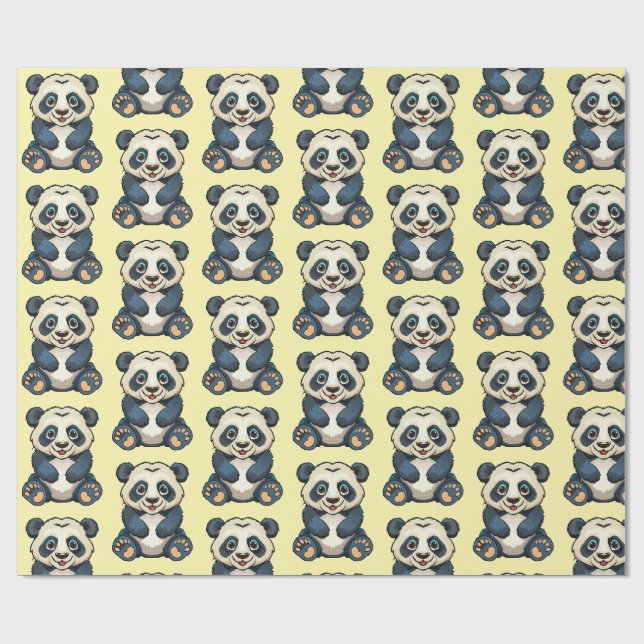 Papier Cadeau Panda géant (Plat)