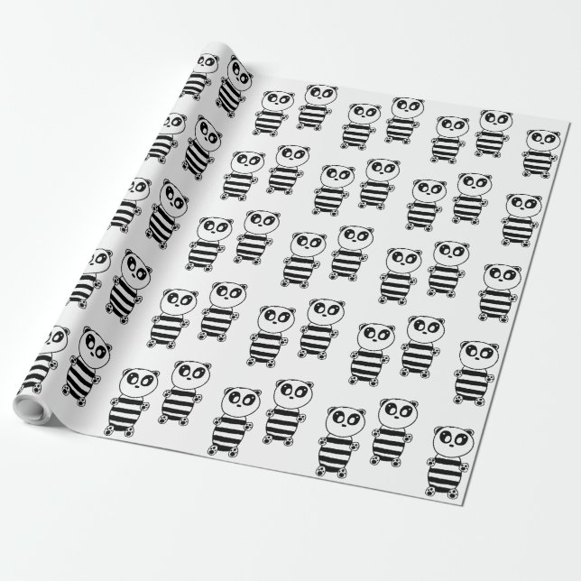 Papier Cadeau Panda Kids (Déroulé)