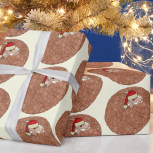 Papier Cadeau Pangolin Animal En Voie De Disparition Noël