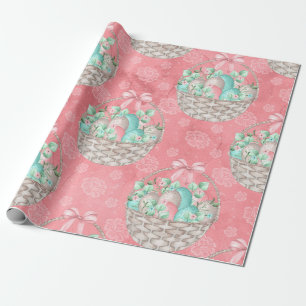 Papier Cadeau Panier de Pâques mignon