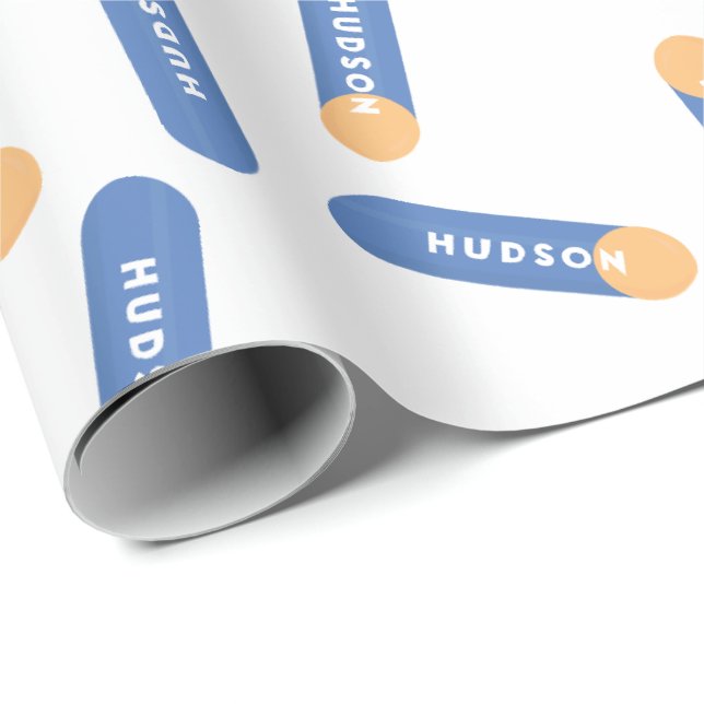 Papier Cadeau Panier en mousse avec nom design personnalisé (Coin rond)