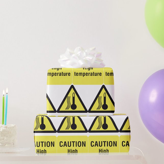 Papier Cadeau Panneau d'avertissement de haute température (Créateur téléchargé)