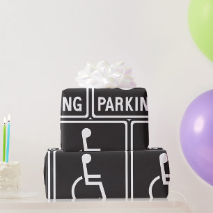 Papier Cadeau Panneau de stationnement accessible Symbole de fau