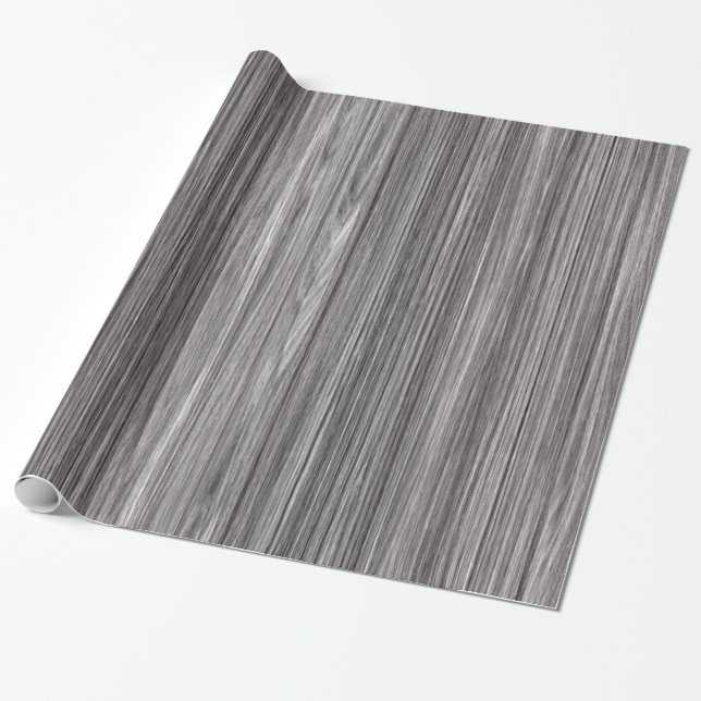 Papier Cadeau Panneau de texture en bois grise patinée (Déroulé)