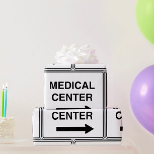 Papier Cadeau Panneau du Centre Médical