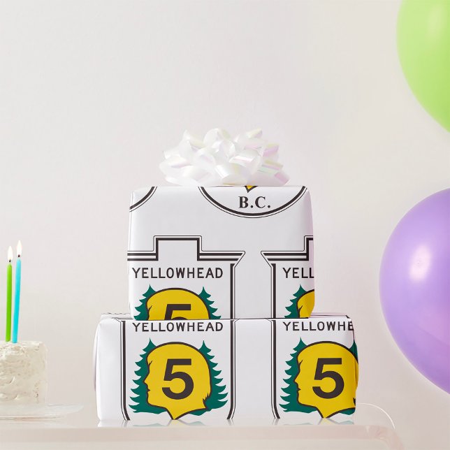 Papier Cadeau Panneau routier de Yellowhead (Créateur téléchargé)