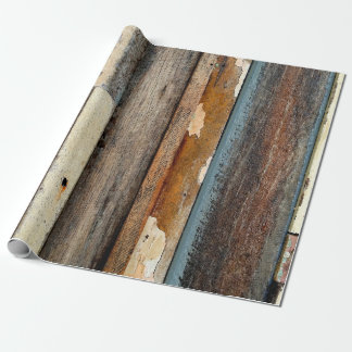 Papier Cadeau Panneaux colorés en bois Vintage avec peintures pe