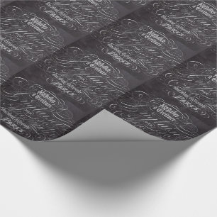 Papier Cadeau Panneaux rougeâtres à Paris Scripts français