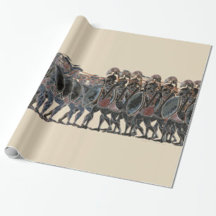 Papier Cadeau Panoplie - bataille de hoplite du grec ancien