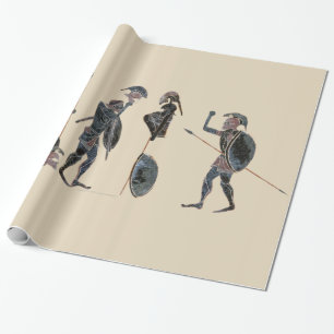 Papier Cadeau Panoplie - célébration de hoplites du grec ancien