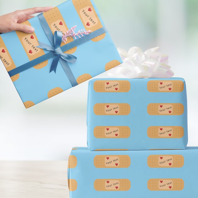 Papier Cadeau Pansement personnalisable avec texte (Créateur téléchargé)