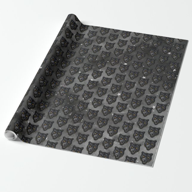 Papier Cadeau Panthère noire (Déroulé)