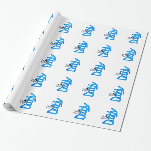 Papier Cadeau Papa Bleu Bébé (Déroulé)