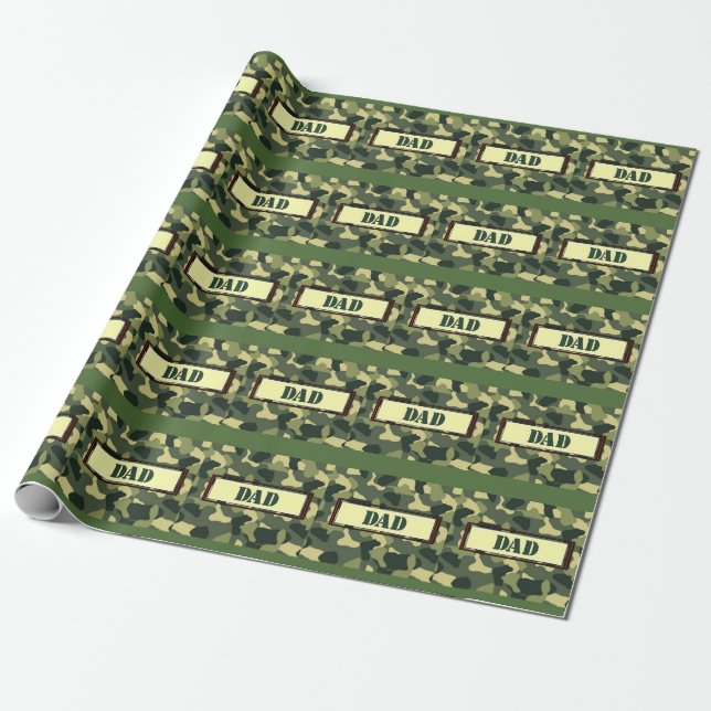 Papier Cadeau Papa - Camo (Déroulé)