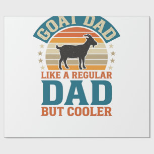 Papier Cadeau Papa Chèvre Comme un Papa Régulier Mais Plus Cool