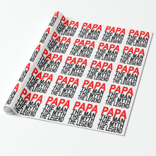 Papier Cadeau papa le mythe l'homme la légende