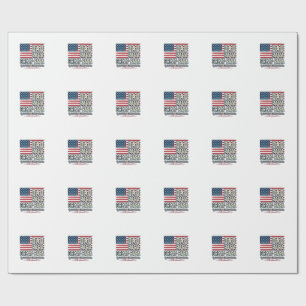 Papier Cadeau Papa Super-Papa Patriotique Vintage Famille T-shir