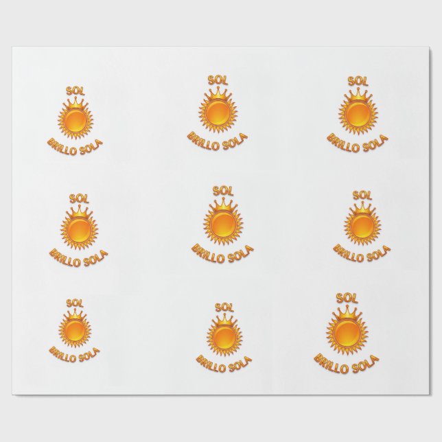 Papier Cadeau Papel de Regalo con Logo Sol Brillo Sola | Envolto (Plat)