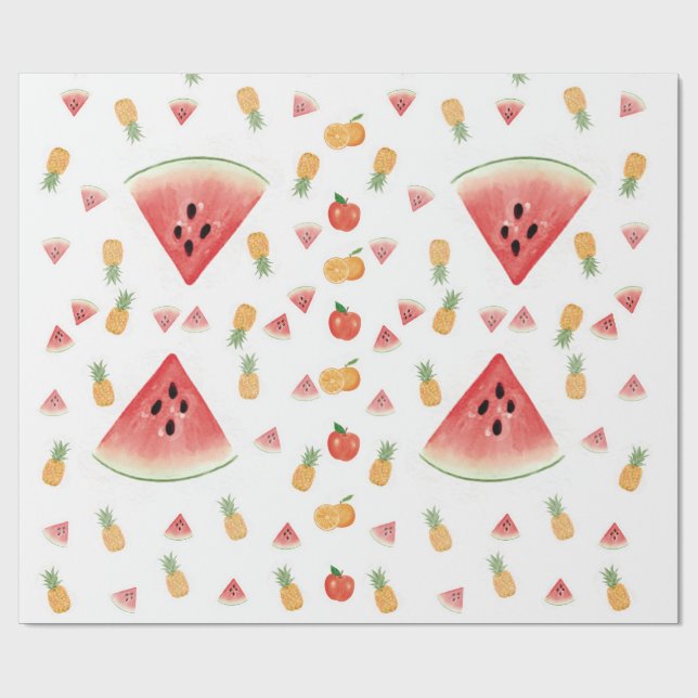 Papier Cadeau "Papel de Regalo 'Dulce Verano' – sandia   (Plat)