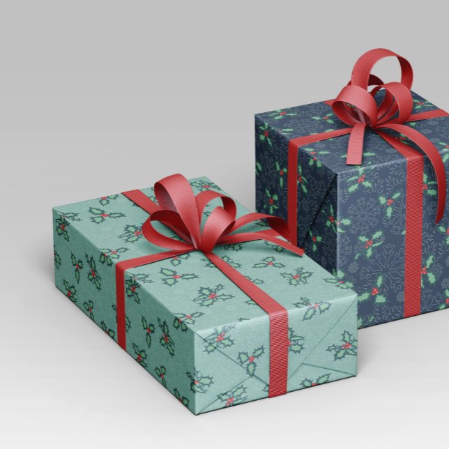 Papier Cadeau Papel de regalo navidad color turquesa (Créateur téléchargé)