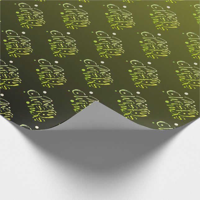 Papier Cadeau Papel de regalo negro para navidad con verde (Coin)