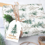 Papier Cadeau Paper de Watercolor<br><div class="desc">Watercolor Woodland Christmas Wrapping Paper is elegant and beautiful. This unique wrapping paper roll is sure to impress your friends and family this holiday season</div>