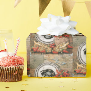 Papier Cadeau Papier à capuchon sud-ouest Lizard Indian Panier C