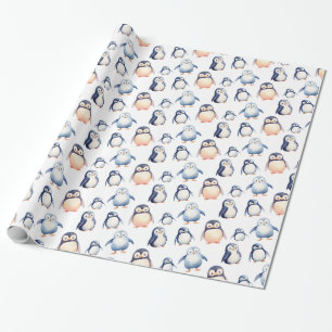 Papier Cadeau Papier à enveloppement à thème Penguin Winter Wond