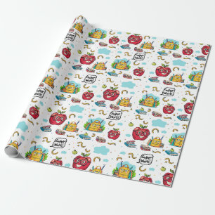 Papier Cadeau Papier à enveloppement à thème scolaire