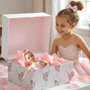Papier Cadeau Papier à enveloppement Ballerina rose