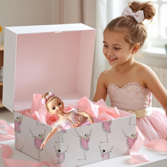 Papier Cadeau Papier à enveloppement Ballerina rose (Créateur téléchargé)