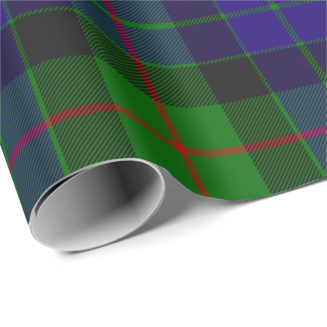 Papier Cadeau Papier à enveloppement Clan Gunn Tartan (Coin rond)