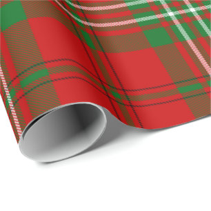 Papier Cadeau Papier à enveloppement Clan Scott Red Tartan