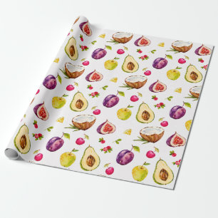 Papier Cadeau Papier à enveloppement de fruits tropicaux
