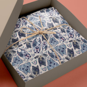 Papier Cadeau Papier à enveloppement de la tête de dessin à la m