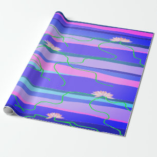 Papier Cadeau Papier à enveloppement de lotus roses